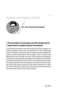 the principles of emergence profile design and its importance in implant-based restorations