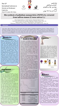 Bio-synthesis of palladium nanoparticles (PdNPs) by extracted from saffron stamen (Crocus sativus L.)