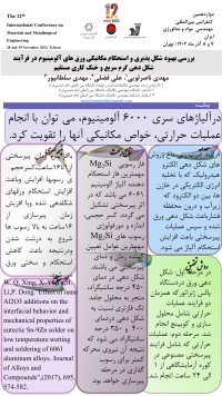 بررسی بهبود شکل پذیری و استحکام مکانیکی ورق های آلومینیوم در فرآیند شکل دهی گرم سریع و خنک کاری مستقیم