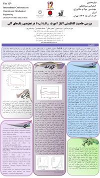 بررسی خاصیت کاتالیستی آلیاژ آمورف Fe82Si5B13 در تجزیه ی رنگ های آلی