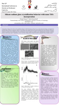 Silicate sodium glass crystallization behavior with nano TiO2 incorporation