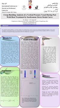 Creep Buckling Analysis Of A Vertical Pressure Vessel During Post Weld Heat Treatment By Isochronous Stress Stain Curve