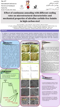 Effect of continuous annealing with different cooling rates on microstructural characteristics and mechanical properties of ultrafine carbide-free bainite in high-carbon steel