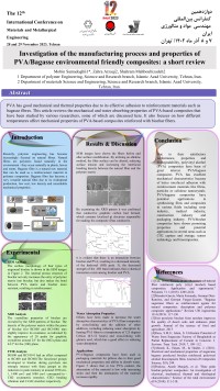 Investigation of the manufacturing process and properties of PVA/Bagasse environmental friendly composites: a short review