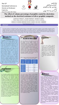 The effect of volume percentage of graphite coated by electroless method on the electrical resistance of silver graphite composite