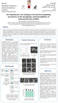 Investigating the role of polypyrrole and electrospinning parameters on the morphology and hydrophilicity of ززز scaffold