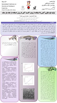 تولید فوم فلزی آهنی با استفاده از پودر اکسید آهن با روش استفاده از فضا ساز نمک