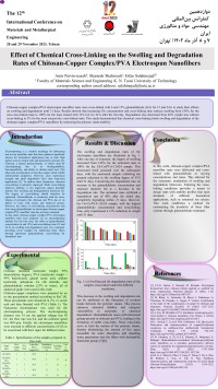 Effect of Chemical Cross-Linking on the Swelling and Degradation Rates of Chitosan-Copper Complex/PVA Electrospun Nanofibers