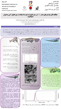 مطالعه تأثیر پارامترهای دما و Ph بر سنتز نانوذرات نقره با استفاده از دی اتانول آمین به عنوان احیا کننده