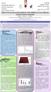 Effect of Fe2O3 decorated graphene oxide addition on wear behavior of epoxy-matrix composite