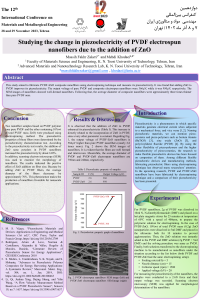 Studying the change in piezoelectricity of PVDF electrospun nanofibers due to addition of ZnOo