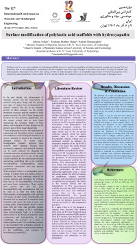 Surface Modification Of Polylactic acid scaffolds with hyrdoxyapatite