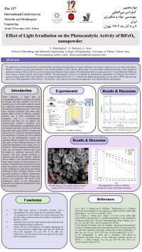 The Effect of Light Irradiation on the photocatalytic Activity of BiFeO3 Nanopowder