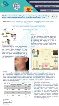 Molecular identification of Toxoplasma gondii parasite in paraffin blocks of lymph  nodes of patients with lymphadenopathy in Mazandaran province, north of Iran