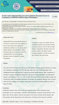 In Vitro Anti-Leishmanial Effect of Local Scrophularia Bavanatia Extract on Leishmania (L) [MHOM/NADIM3] tropica Promastigotes