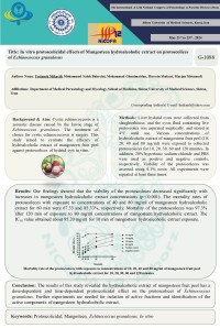 In vitro protoscolicidal effects of Mangosteen hydroalcoholic extract on protoscolices of Echinococcus granulosus