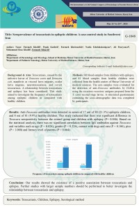 Seroprevalence of toxocariasis in epileptic children: A case-control study in Southwest Iran