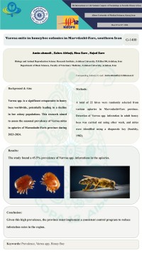 Varroa mite in honeybee colonies in Marvdasht-Fars, southern Iran