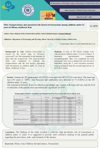 Seroprevalence and associated risk factors of toxocariasis among children under 12 years in Shiraz, southwest Iran