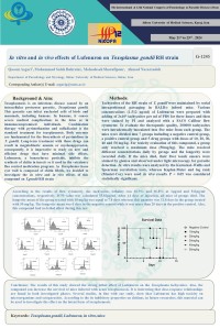 In vitro and in vivo effects of Lufenuron on Toxoplasma gondii RH strain