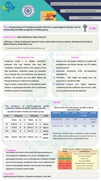 Seroprevalence of Toxoplasma gondii infection in psychological disorders and its relationship with BMI compared to healthy group