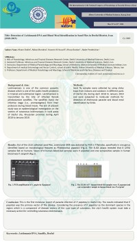 Title: Detection of Leishmania DNA and Blood Meal Identification in Sand Flies in Dezful District, Iran (2018-2019)