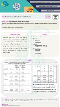 Seroprevalence of toxoplasmosis in infertile men