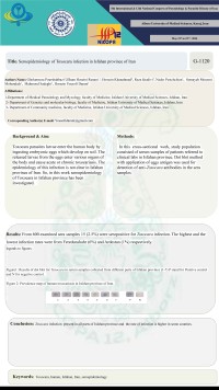 : Seroepidemiology of Toxocara infection in Isfahan province of Iran