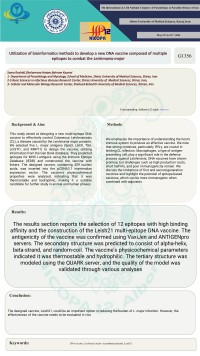 Utilization of bioinformatics methods to develop a new DNA vaccine composed of multiple epitopes to combat the Leishmania major