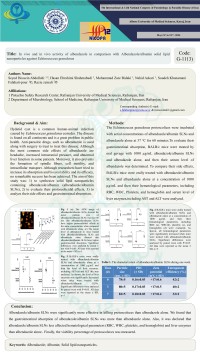 In vivo and in vivo activity of albendazole in comparison with Albendazole/albumin solid lipid nanoparticles against Echinococcus granulosus