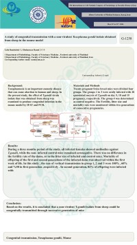 A study of congenital transmission with a non-virulent Toxoplasma gondii isolate obtained from sheep in the mouse model