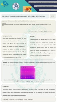 Effect of Limon extract against Leishmania major (MRHO/IR/75/ER) in vitro