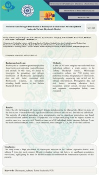 Prevalence and Subtype Distribution of Blastocystis in Individuals Attending Health Centers in Torbate Heydarieh District