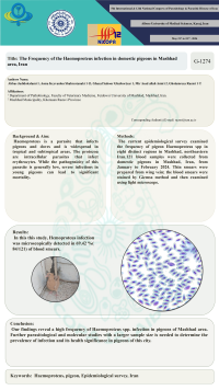 The Frequency of the Haemoproteus infection in domestic pigeons in Mashhad area, Iran