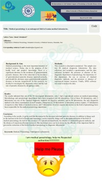 Medical parasitology is an endangered field in Iranian medical laboratories.