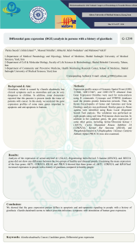 Differential gene expression (DGE) analysis in persons with a history of giardiasis