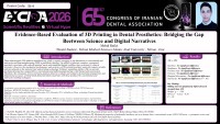Evidence-Based Evaluation of 3D Printing in Dental Prosthetics: Bridging the Gap Beetween Science and Digital Narratives