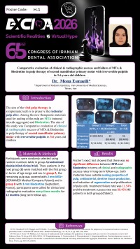 Comparative evaluation of clinical & radiographic success and failure of MTA & Biodentine in pulp therapy of second mandibular primary molar with irreversible pulpitis in 3-6 years old children