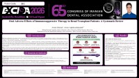 Oral Adverse Effects of Immunosuppressive Therapy in Renal Transplant Patients: A Systematic Review