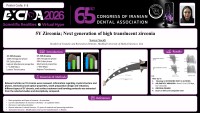 5Y Zirconia; Next generation of high translucent zirconia